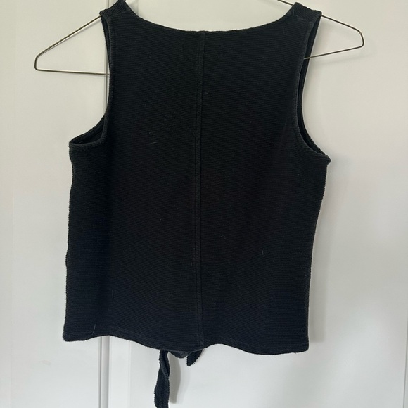 Madewell Black Sleeveless Button-Down Top - Picture 3 of 3